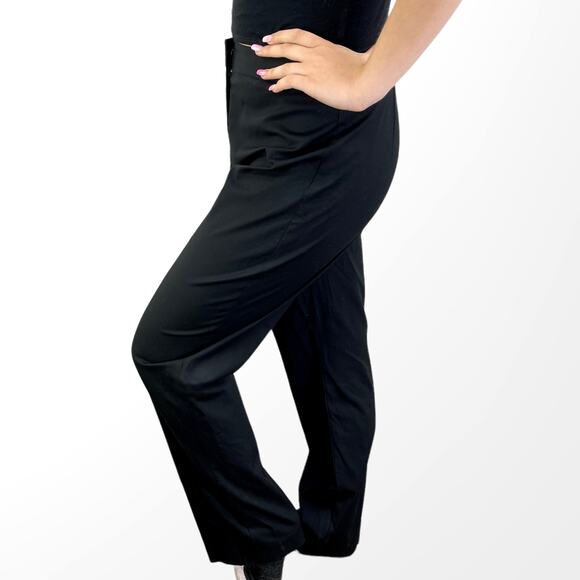 00s ANN TAYLOR Vintage Black High Waist Bootcut Dress Pants - Picture 2 of 6